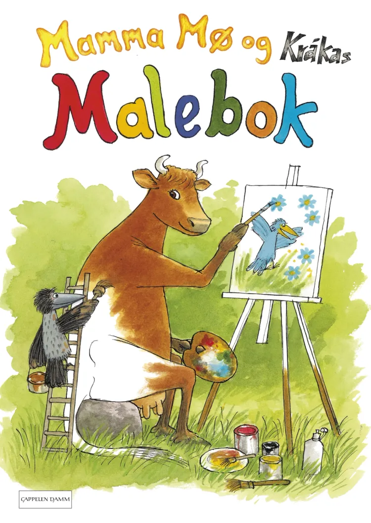 Omslag Mamma Mø og Kråkas malebok av Jujja Wieslander (Heftet)