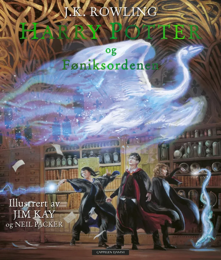 Omslag Harry Potter og Føniksordenen av J.K. Rowling (Innbundet)