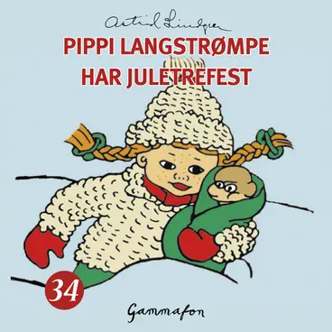Omslag Pippi Langstrømpe har juletrefest av Astrid Lindgren (Lydbok)
