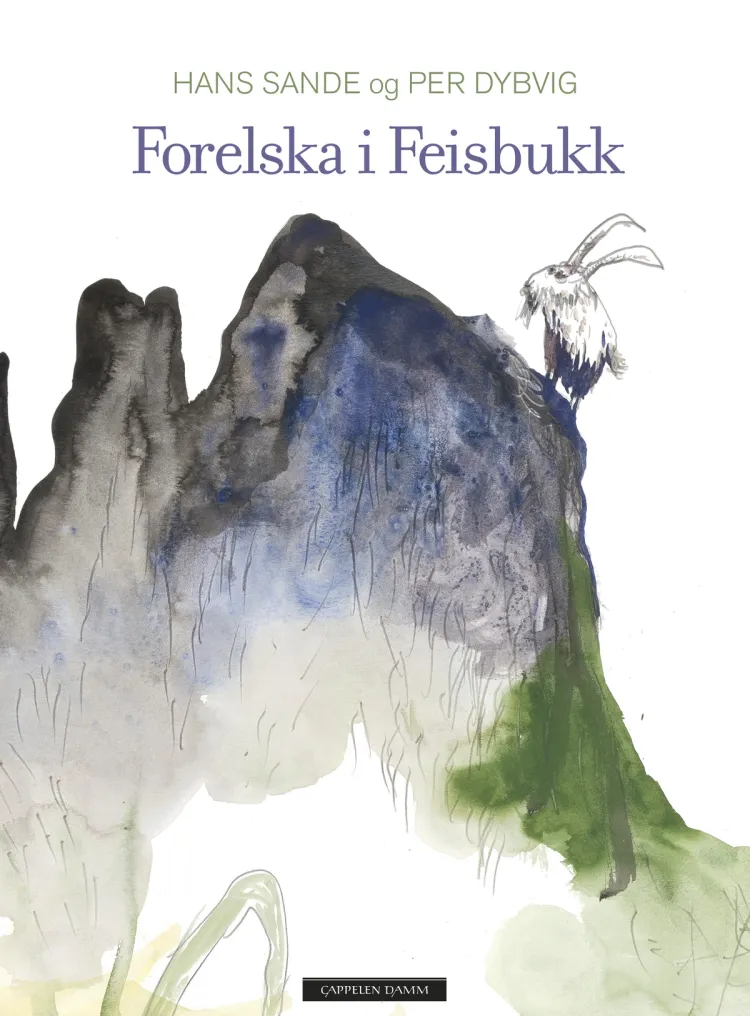 Omslag Forelska i Feisbukk av Hans Sande og Per Dybvig (Innbundet)