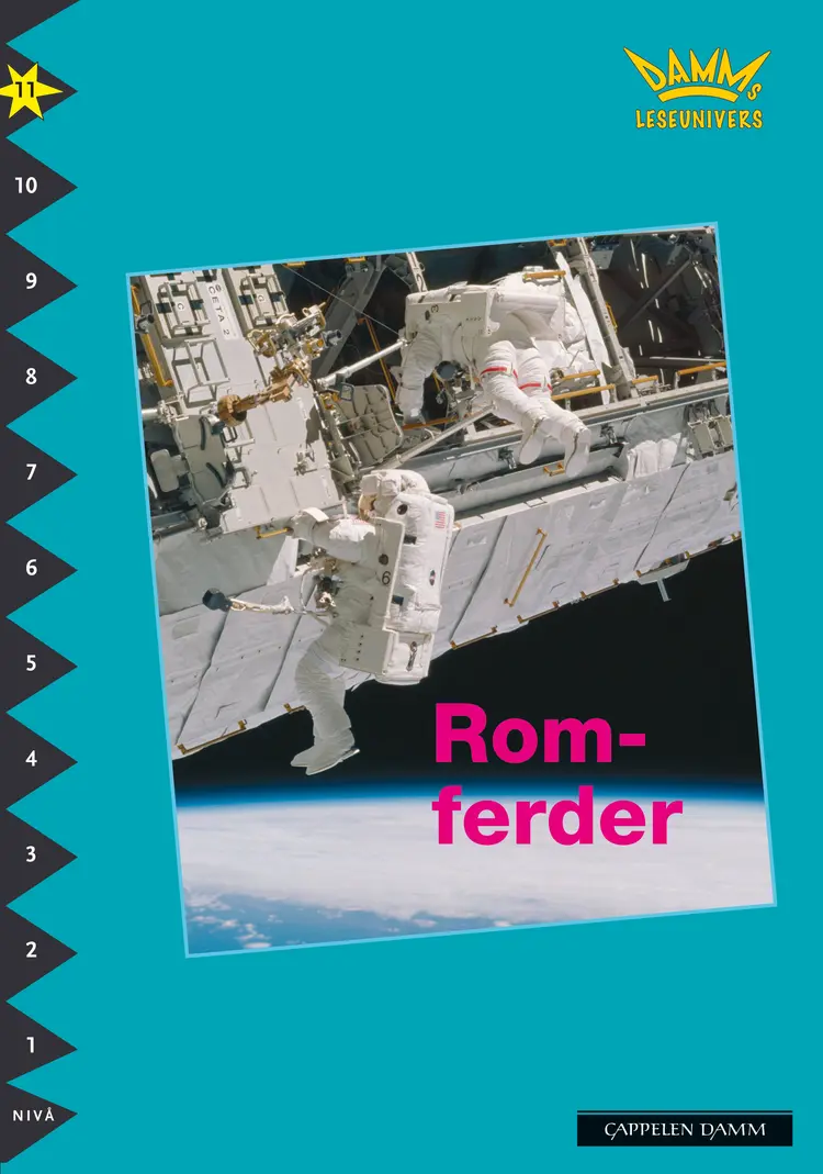 Omslag Damms leseunivers 1: Romferder av Thomas Hjertberg (Heftet)