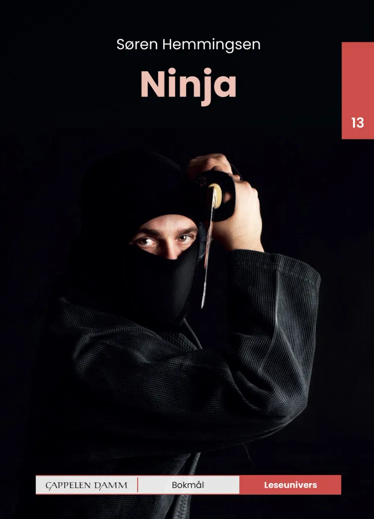Omslag Leseunivers 13: Ninja av Søren Hemmingsen (Innbundet)
