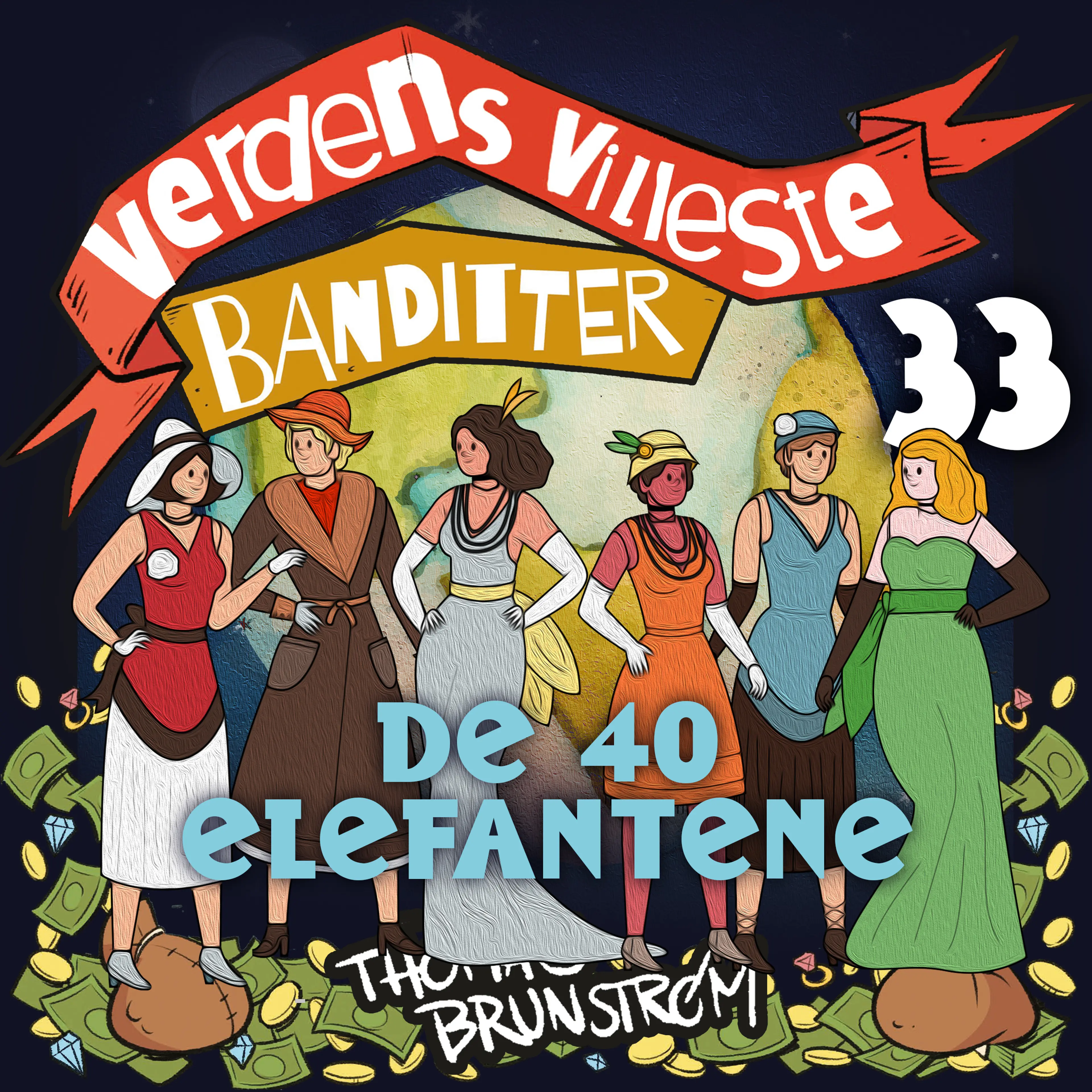 Omslag De 40 elefantene av Thomas Brunstrøm (Lydbok)