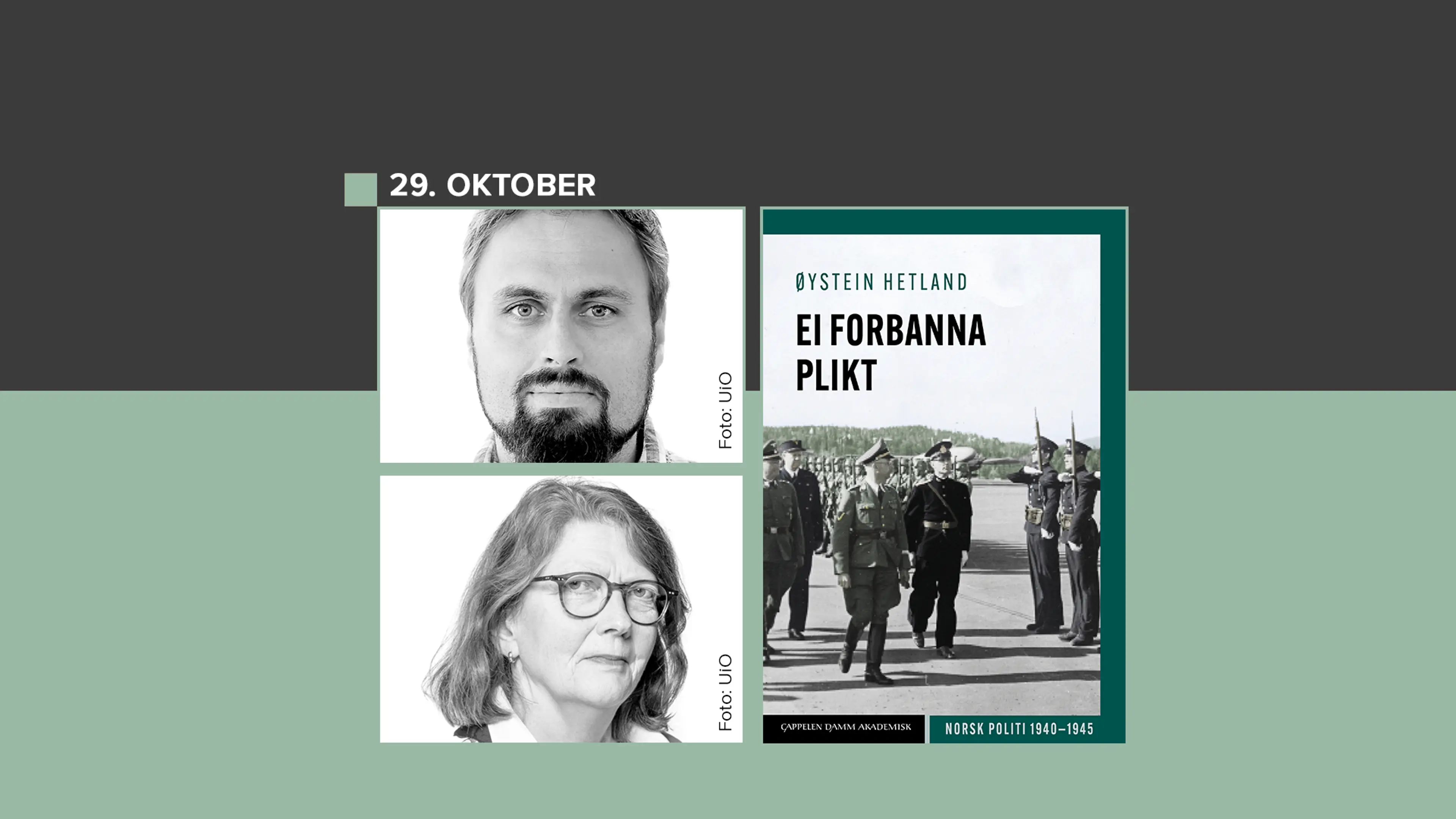 Illustrasjon med omslaget på Ei forbanna plikt