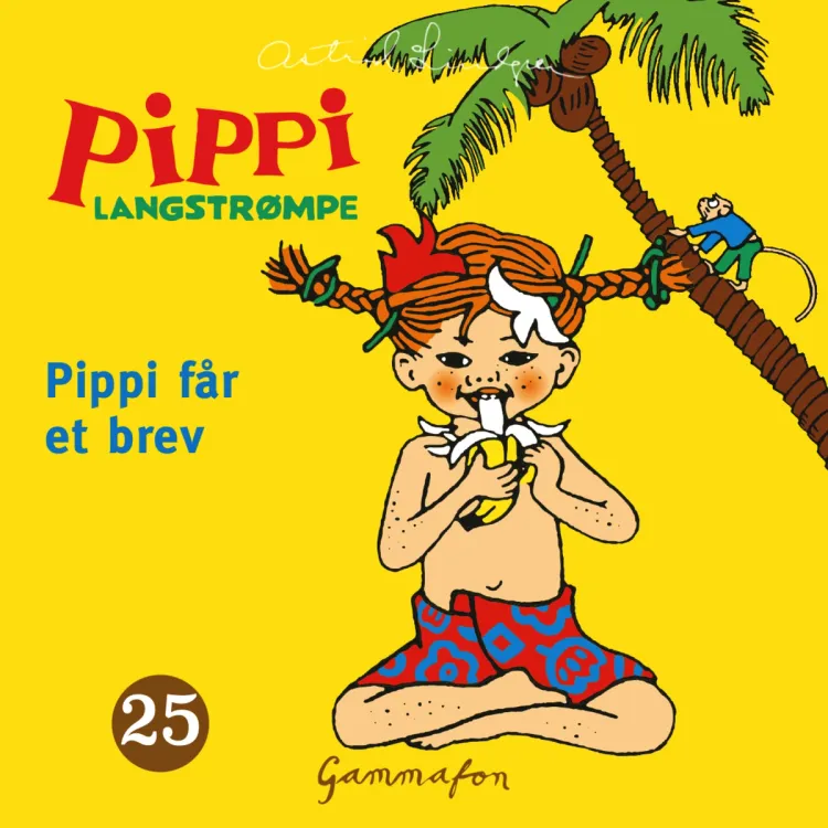 Omslag Pippi får et brev av Astrid Lindgren (Lydbok)