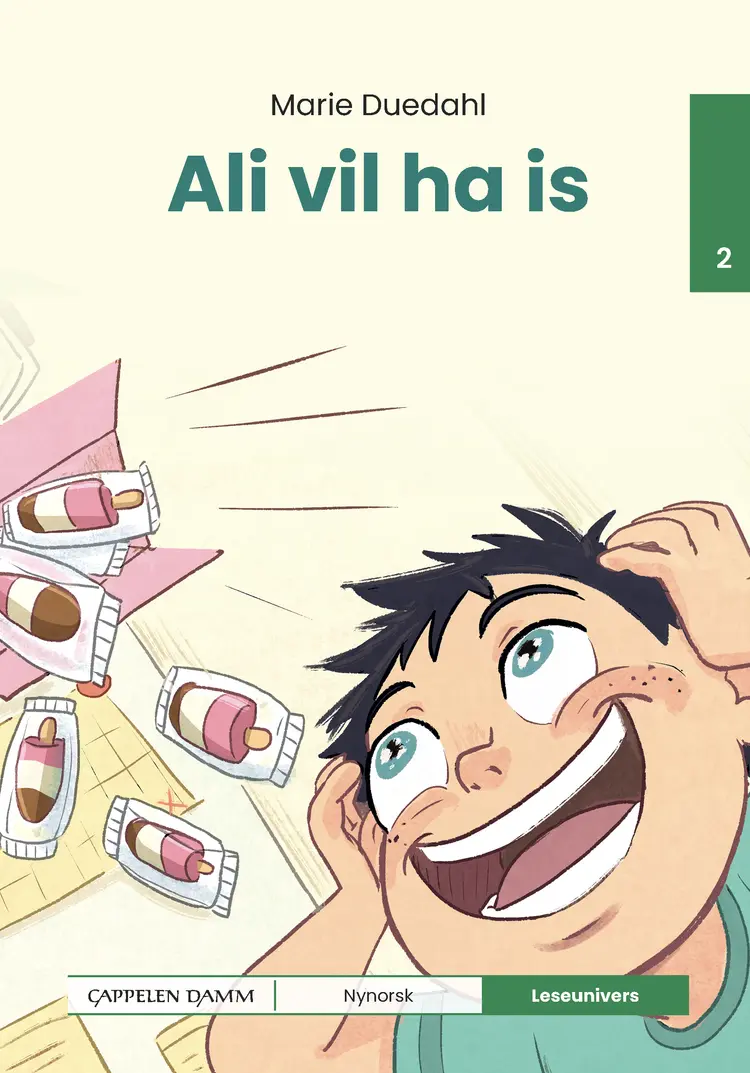 Omslag Leseunivers 2: Ali vil ha is av Marie Duedahl (Innbundet)