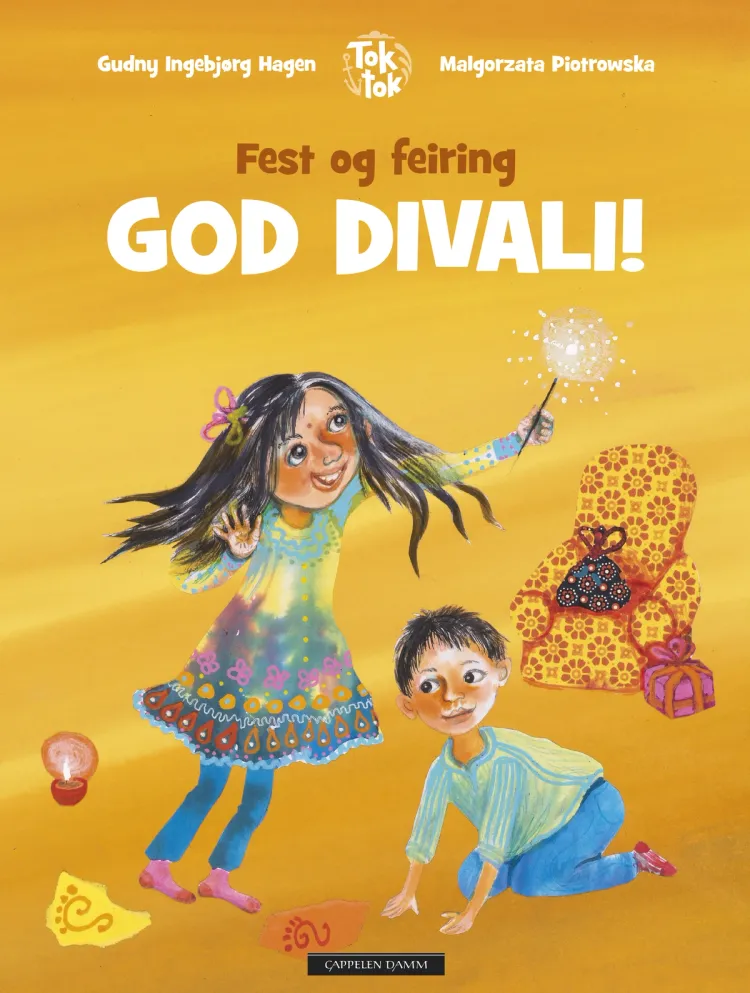 Omslag Fest og feiring God divali! av Gudny Ingebjørg Hagen og Malgorzata Piotrowska (Innbundet)