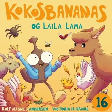 Omslag Kokosbananas og Laila Lama av Rolf Magne G. Andersen (Lydbok)