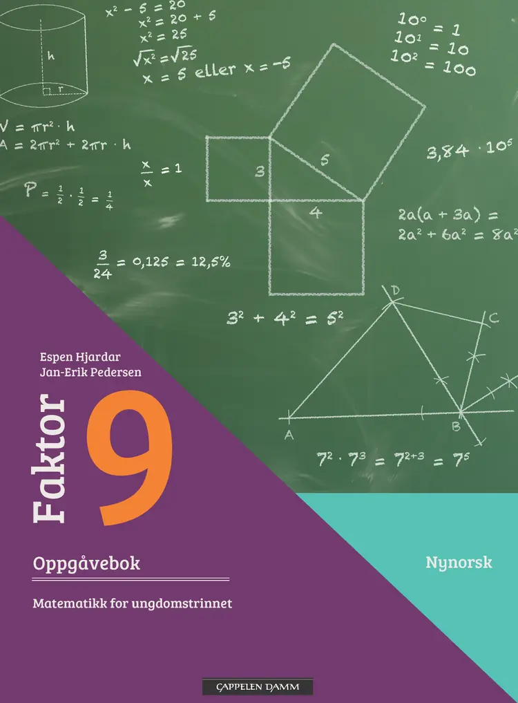 Omslag Faktor 9 Oppgåvebok av Espen Hjardar og Jan-Erik Pedersen (Innbundet)