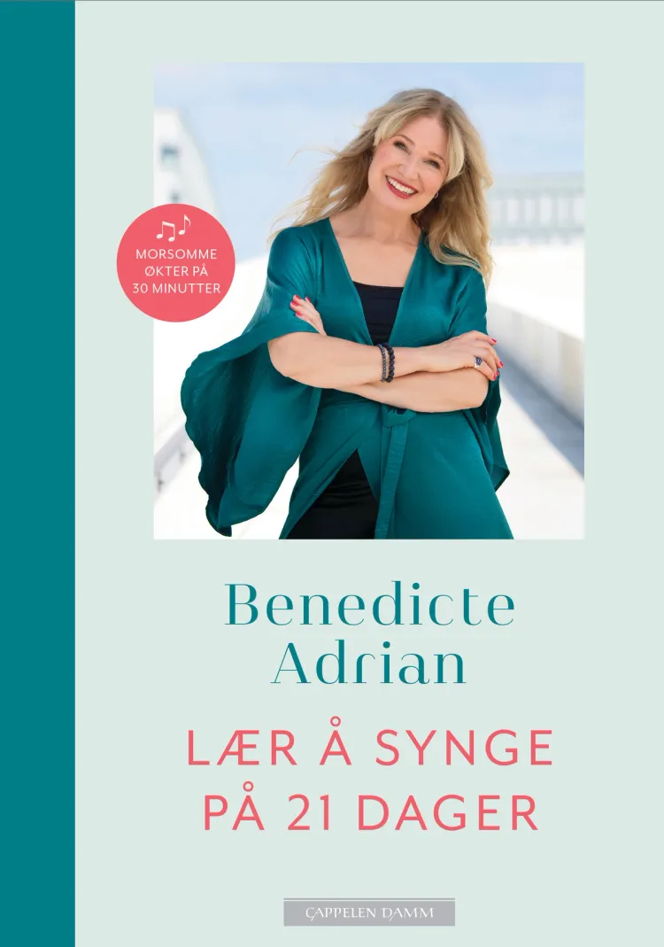 Omslag Lær å synge på 21 dager av Benedicte Adrian (Innbundet)