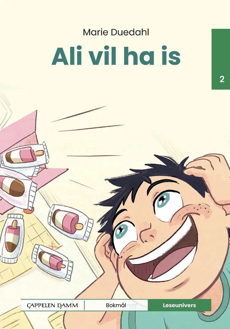 Omslag Leseunivers 2: Ali vil ha is av Marie Duedahl (Innbundet)