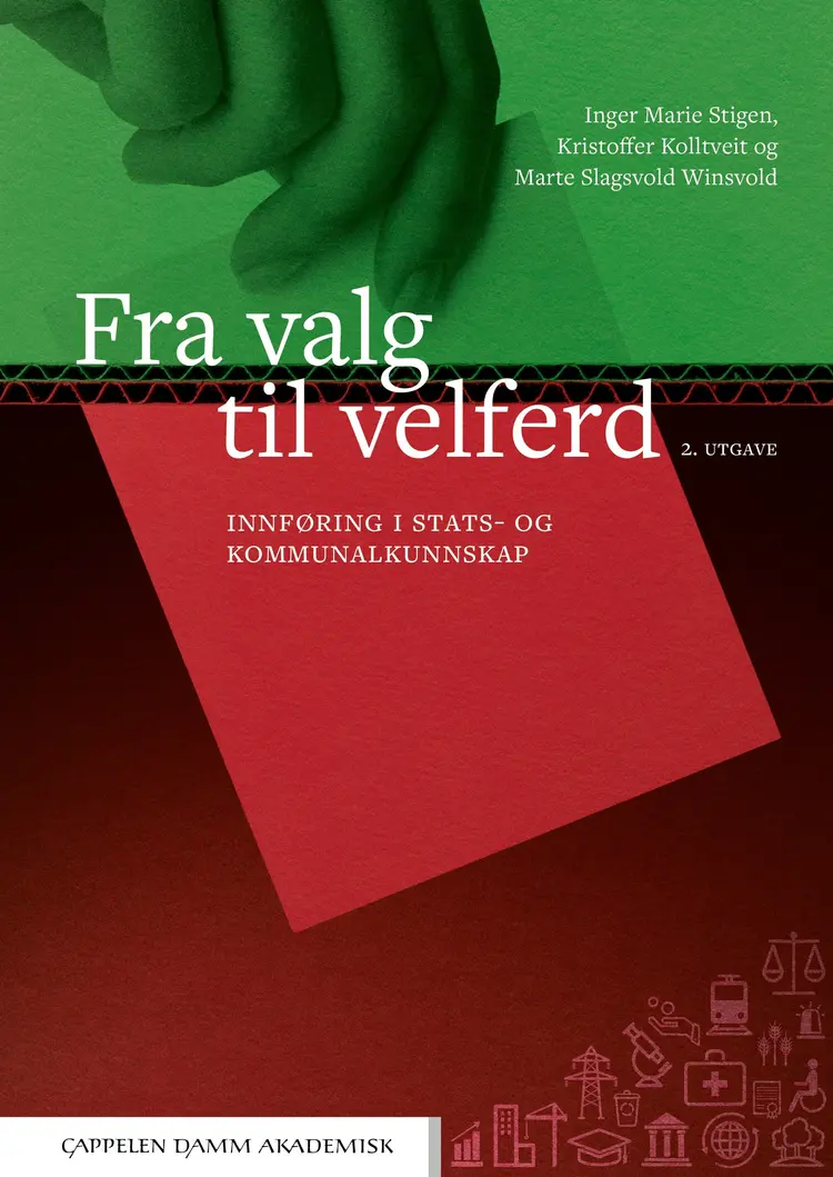 Omslag Fra valg til velferd av Inger Marie Stigen, Kristoffer Kolltveit og Marte Slagsvold Winsvold (Heftet)