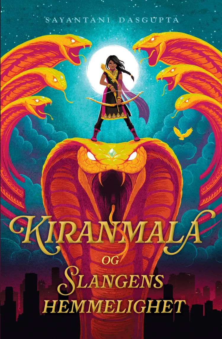 Omslag Kiranmala og slangens hemmelighet av Sayantani DasGupta (Innbundet)