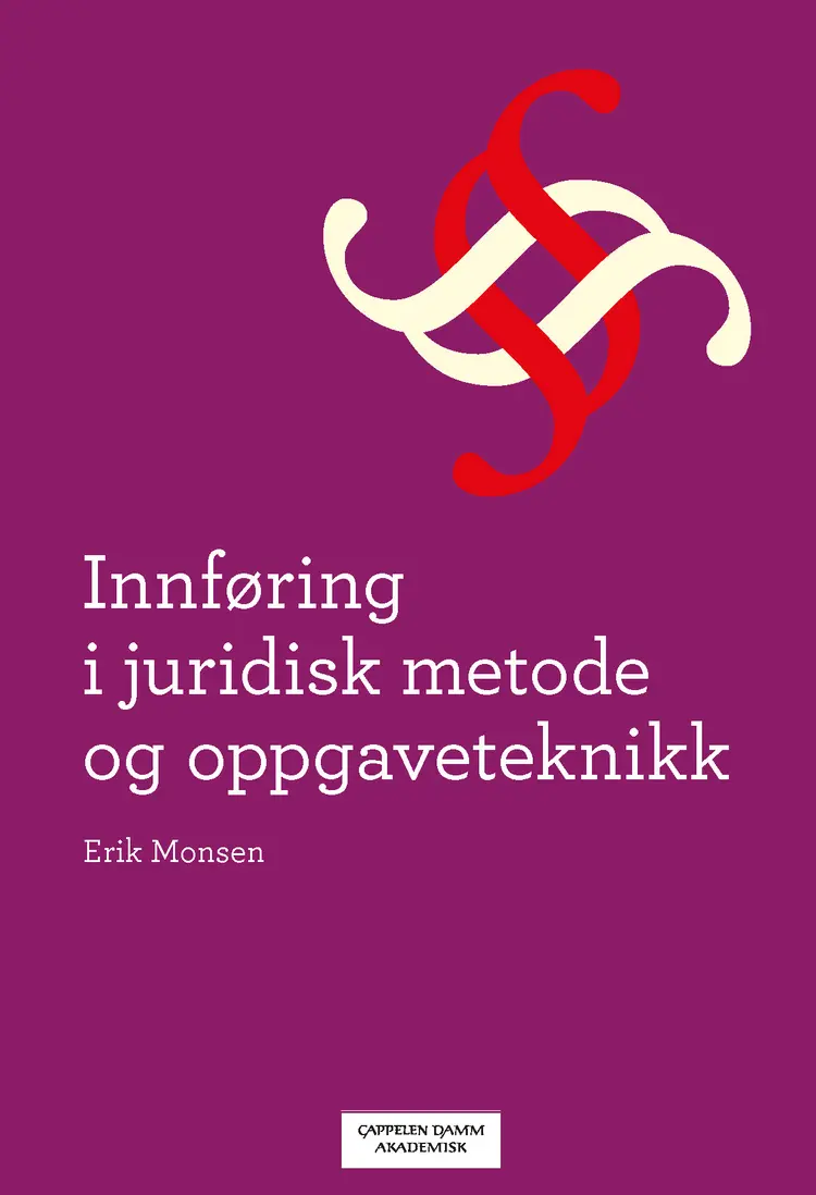 Omslag Innføring i juridisk metode og oppgaveteknikk av Erik Monsen (Heftet)