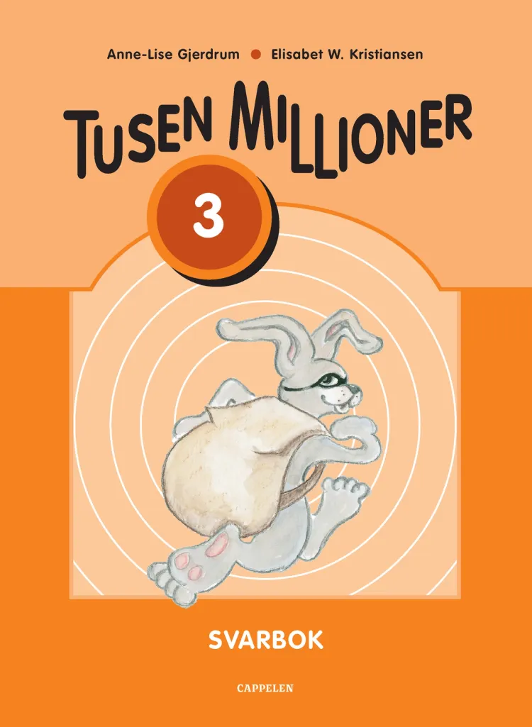 Omslag Tusen millioner Ny utgave 3 Svarbok av Anne-Lise Gjerdrum og Elisabet W. Kristiansen (Spiral)