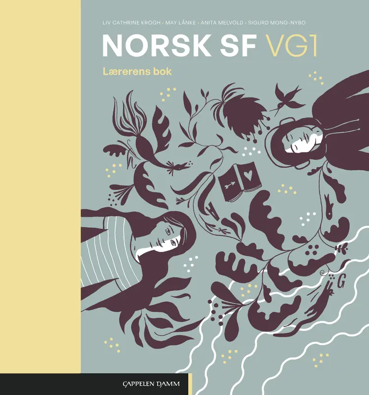 Omslag Norsk SF vg1 Lærerens bok (2025) av May Lånke, Liv Cathrine Krogh, Anita Melvold og Sigurd Mong-Nybo (Innbundet)