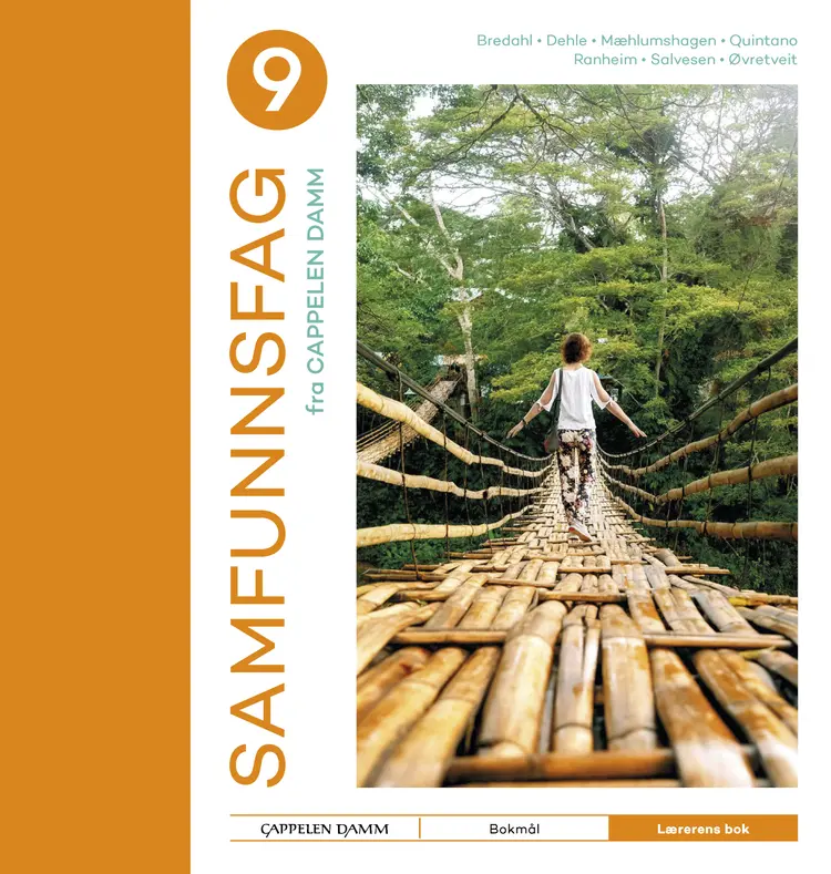 Omslag Samfunnsfag 9 fra Cappelen Damm Lærerens bok av Liv Bredahl med flere (Innbundet)