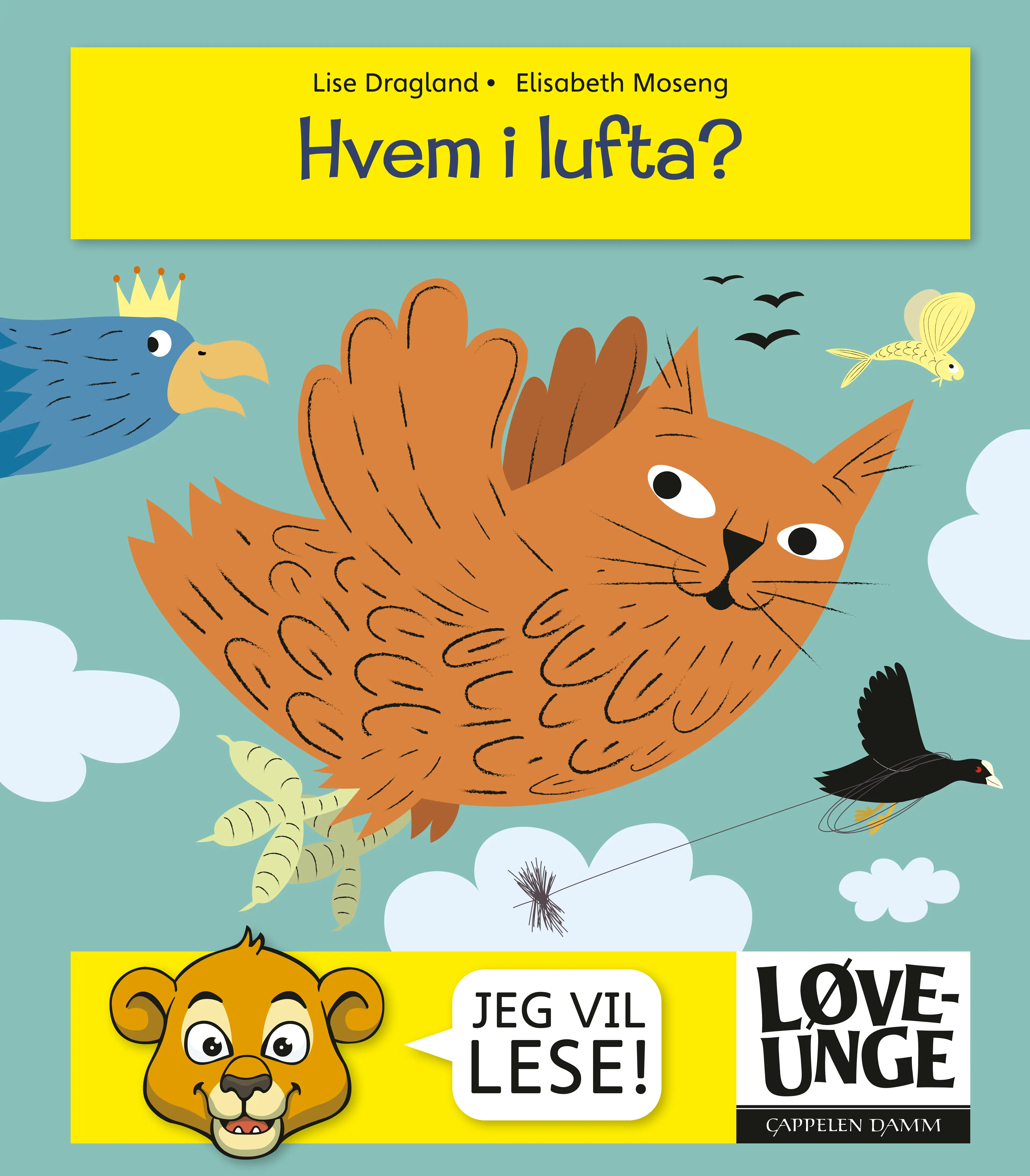 Omslag Hvem i lufta? av Lise Dragland (Ebok)