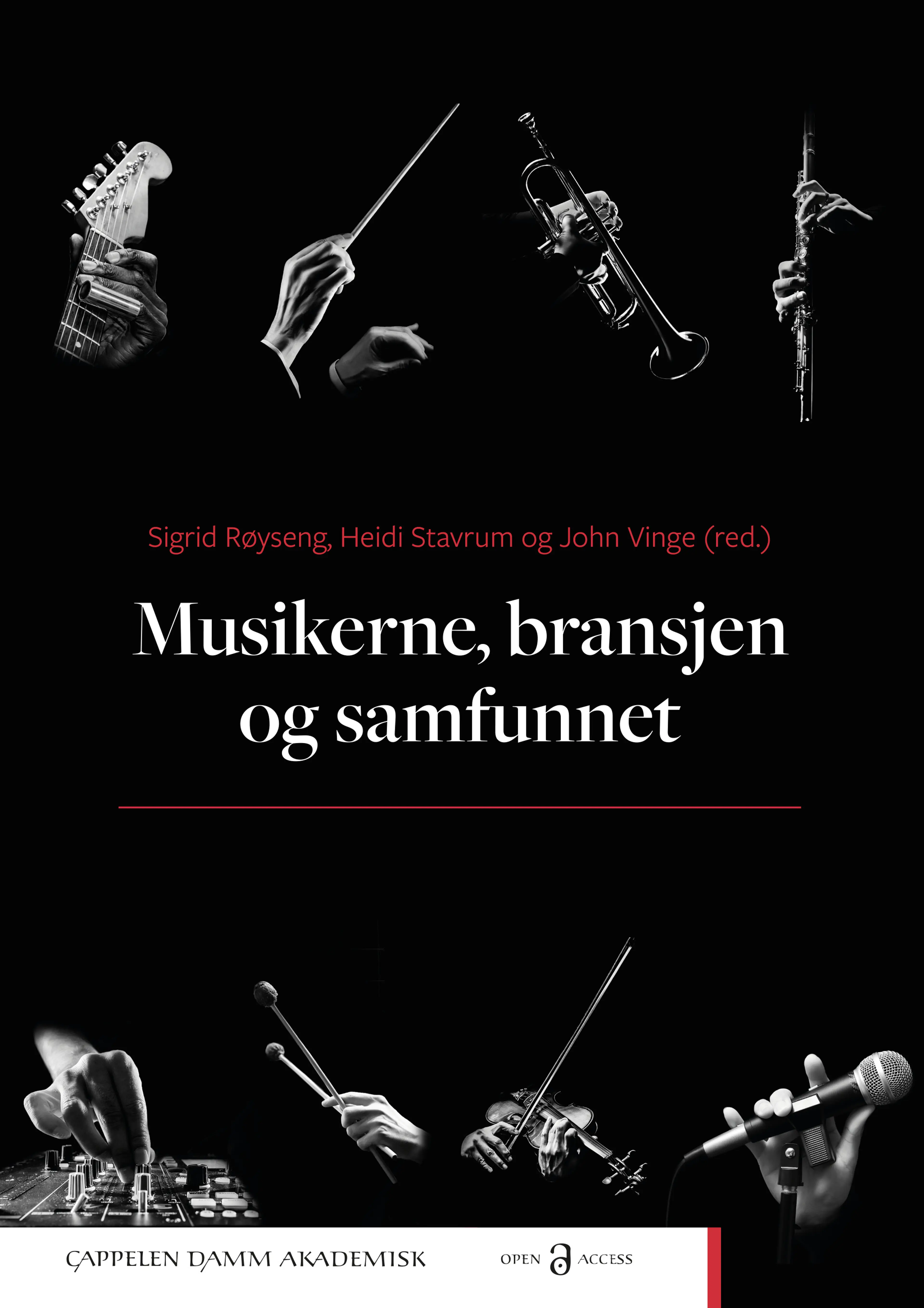 Omslag Musikerne, bransjen og samfunnet av Sigrid Røyseng, Heidi Stavrum og John Vinge (red.) (Ebok)