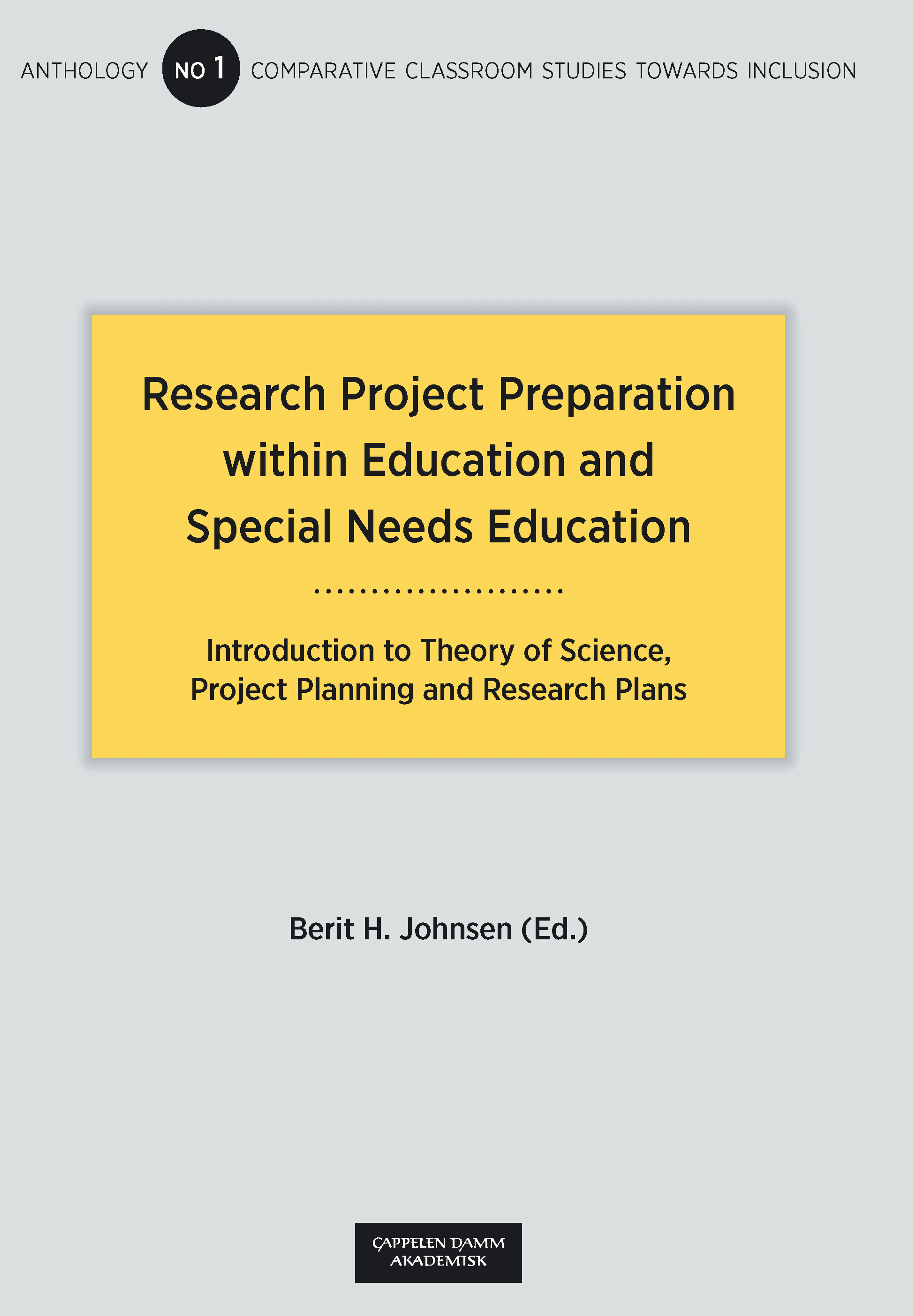 Omslag Research Project Preparation within Education and Special Needs Education av Berit H. Johnsen (Ed.) (Ebok)
