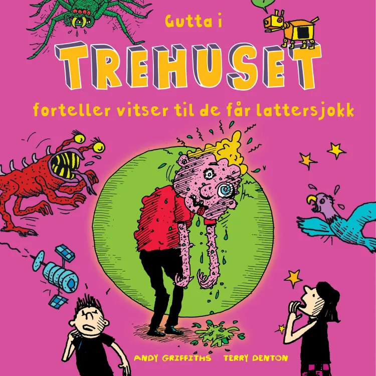 Omslag Gutta i trehuset forteller vitser til de får lattersjokk av Andy Griffiths (Lydbok)