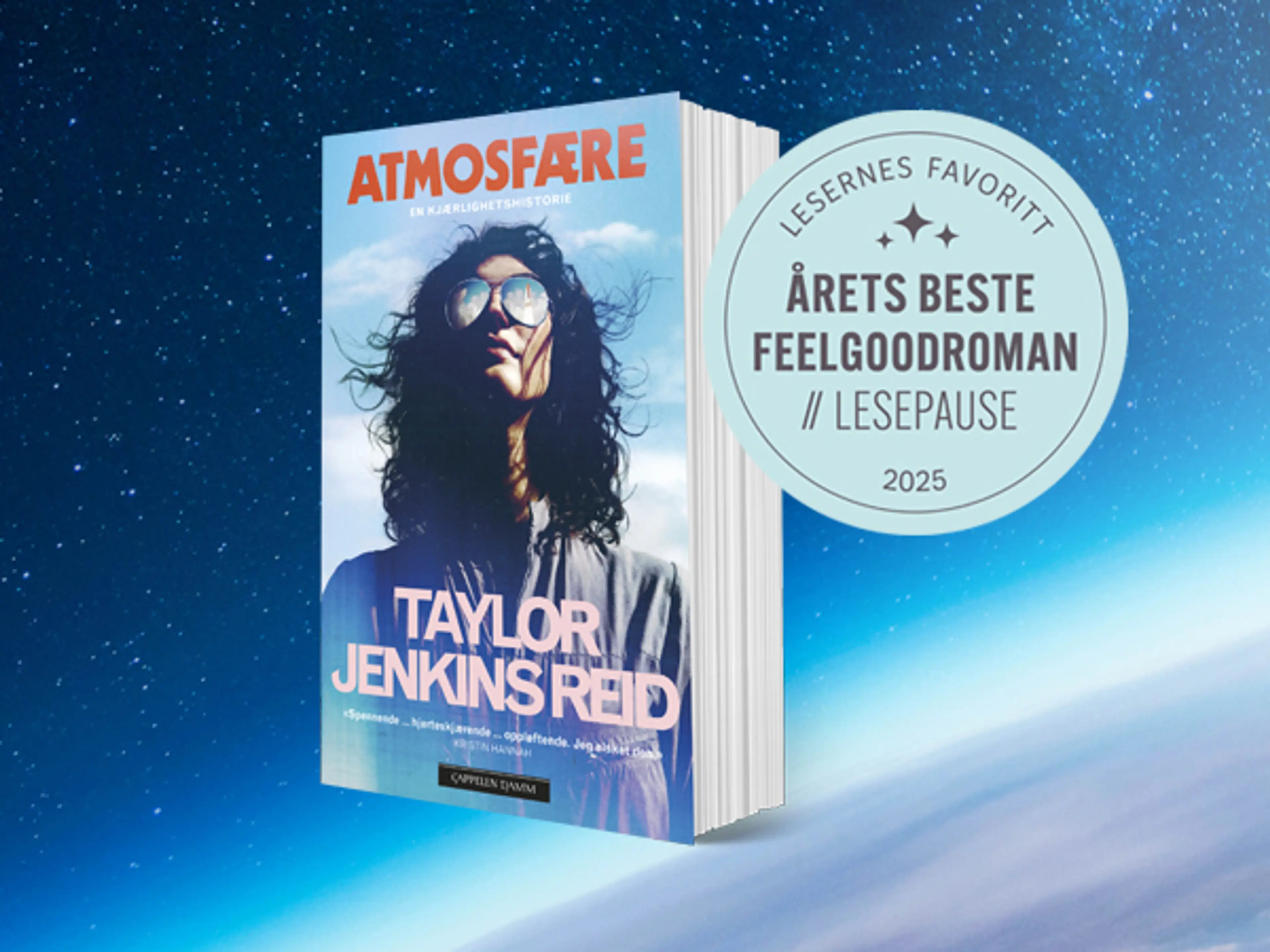 Boken Atmosfære av Taylor Jenkins Reid vinner av Årets beste feelgoodroman 2025