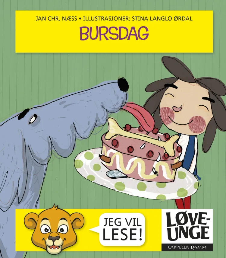 Omslag Løveunge - Bursdag av Jan Chr. Næss (Innbundet)