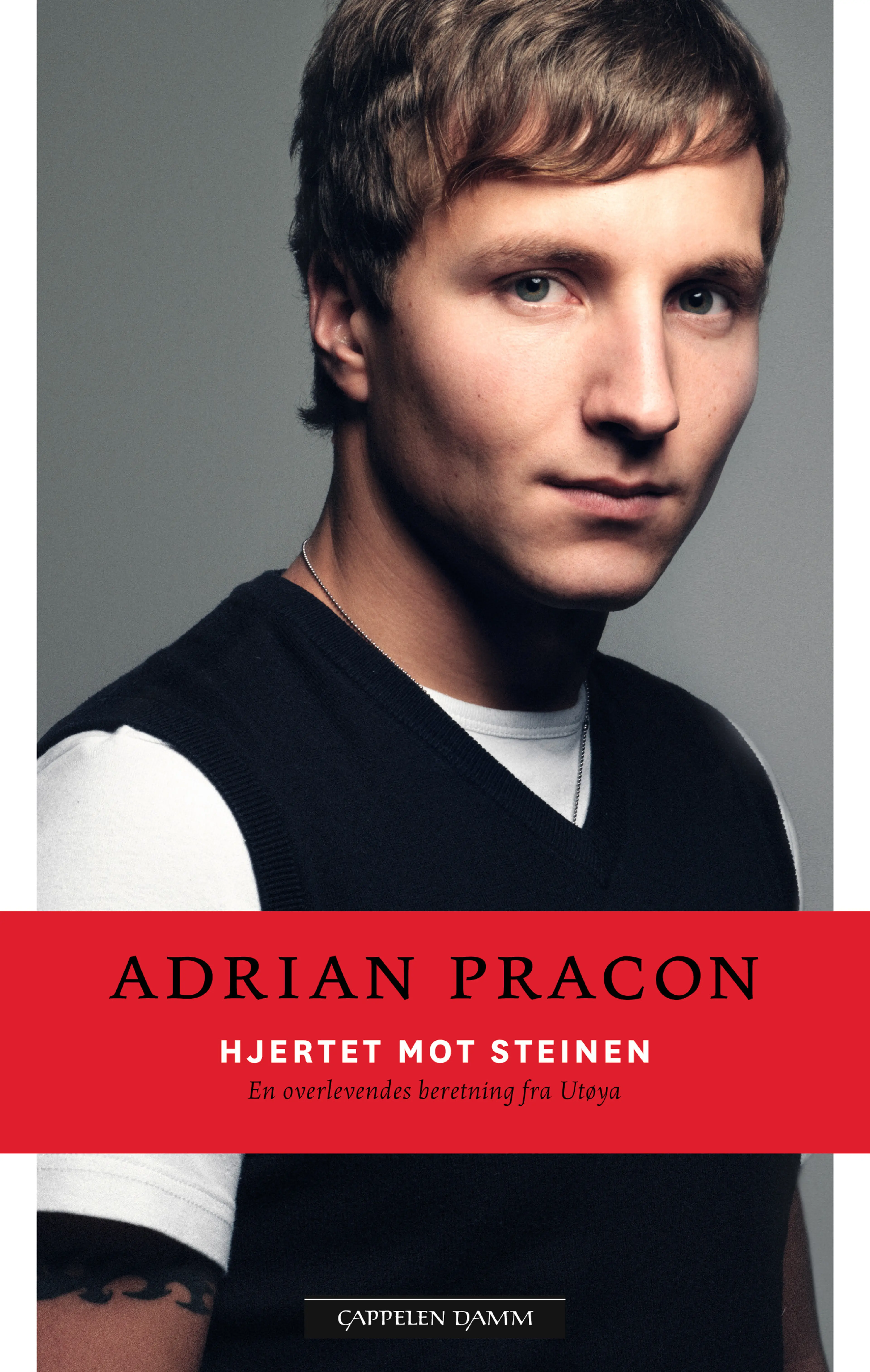 Omslag Hjertet mot steinen av Adrian Pracon i samarbeid med Erik Møller Solheim (Innbundet)