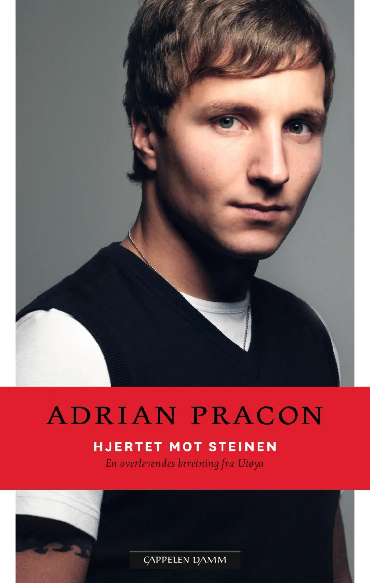 Omslag Hjertet mot steinen av Adrian Pracon i samarbeid med Erik Møller Solheim (Innbundet)