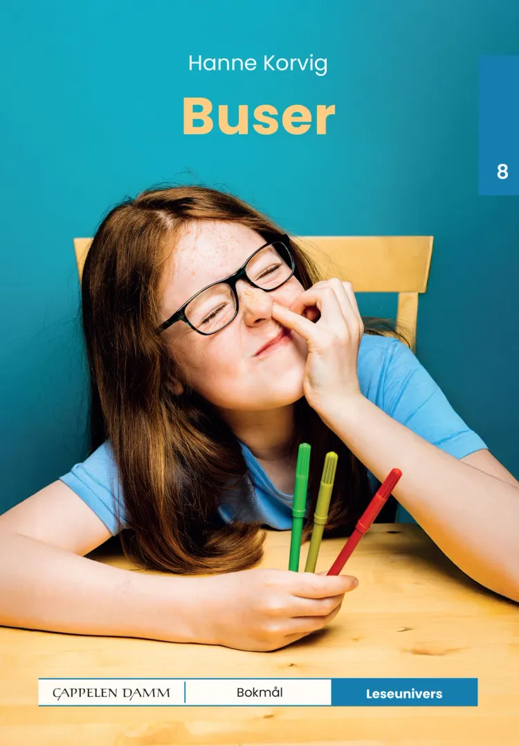 Omslag Leseunivers 8: Buser av Hanne Korvig (Innbundet)