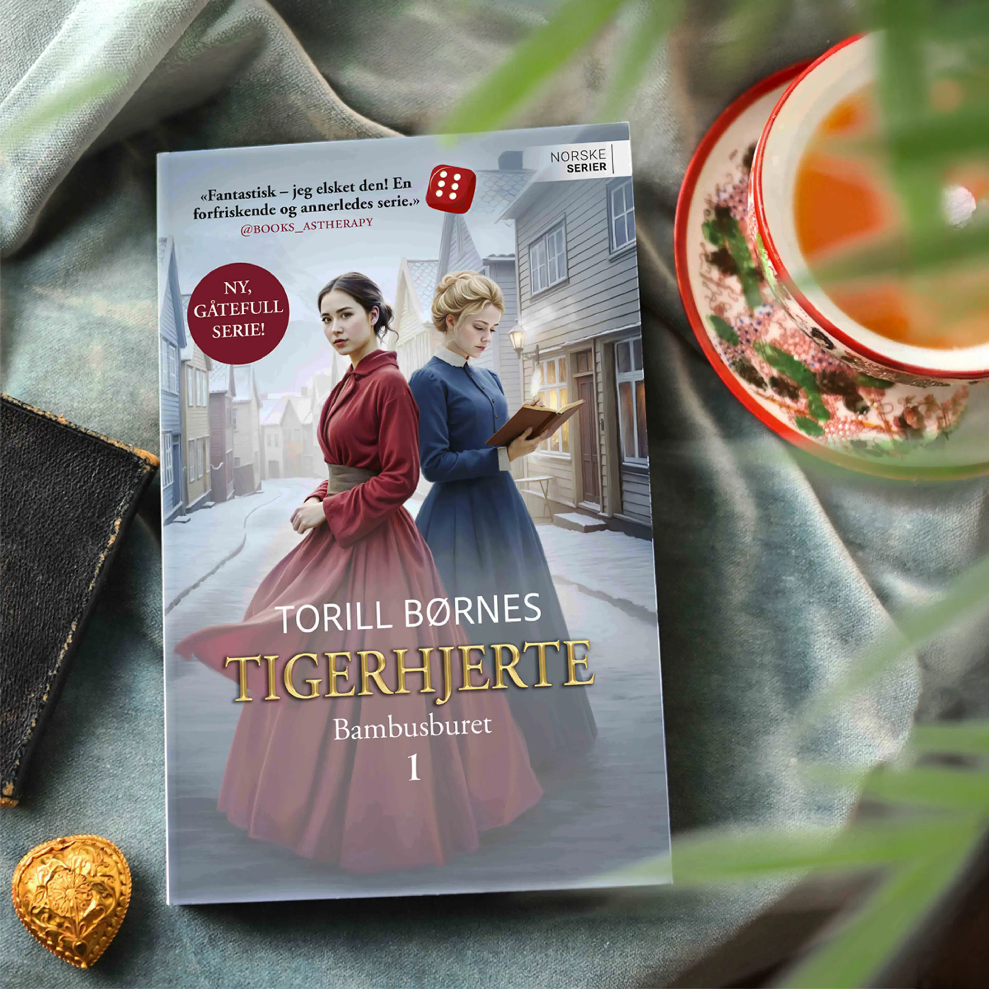Foto av første bok i serien Tigerhjerte