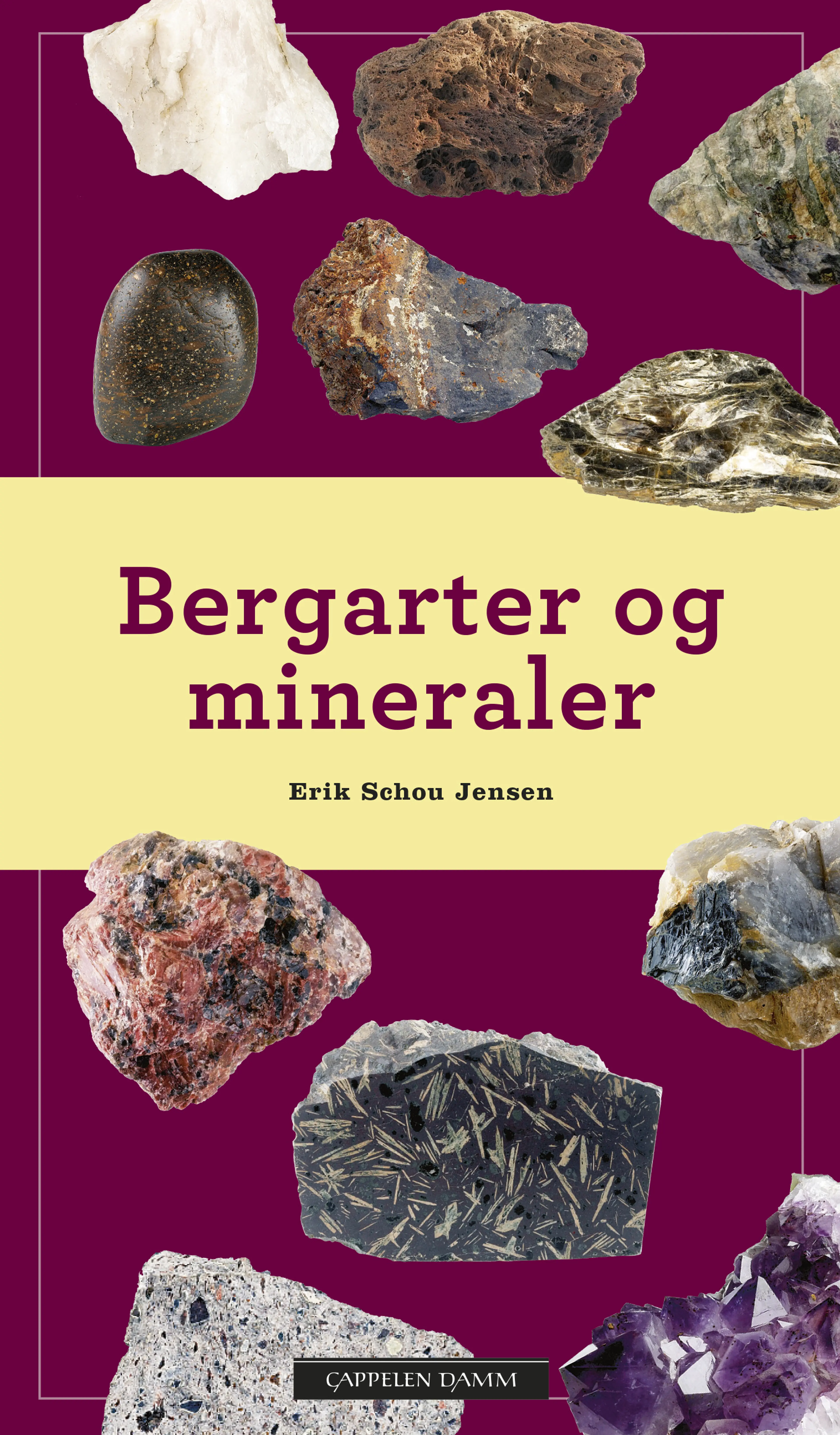 Omslag Bergarter og mineraler av Erik Schou Jensen (Innbundet)