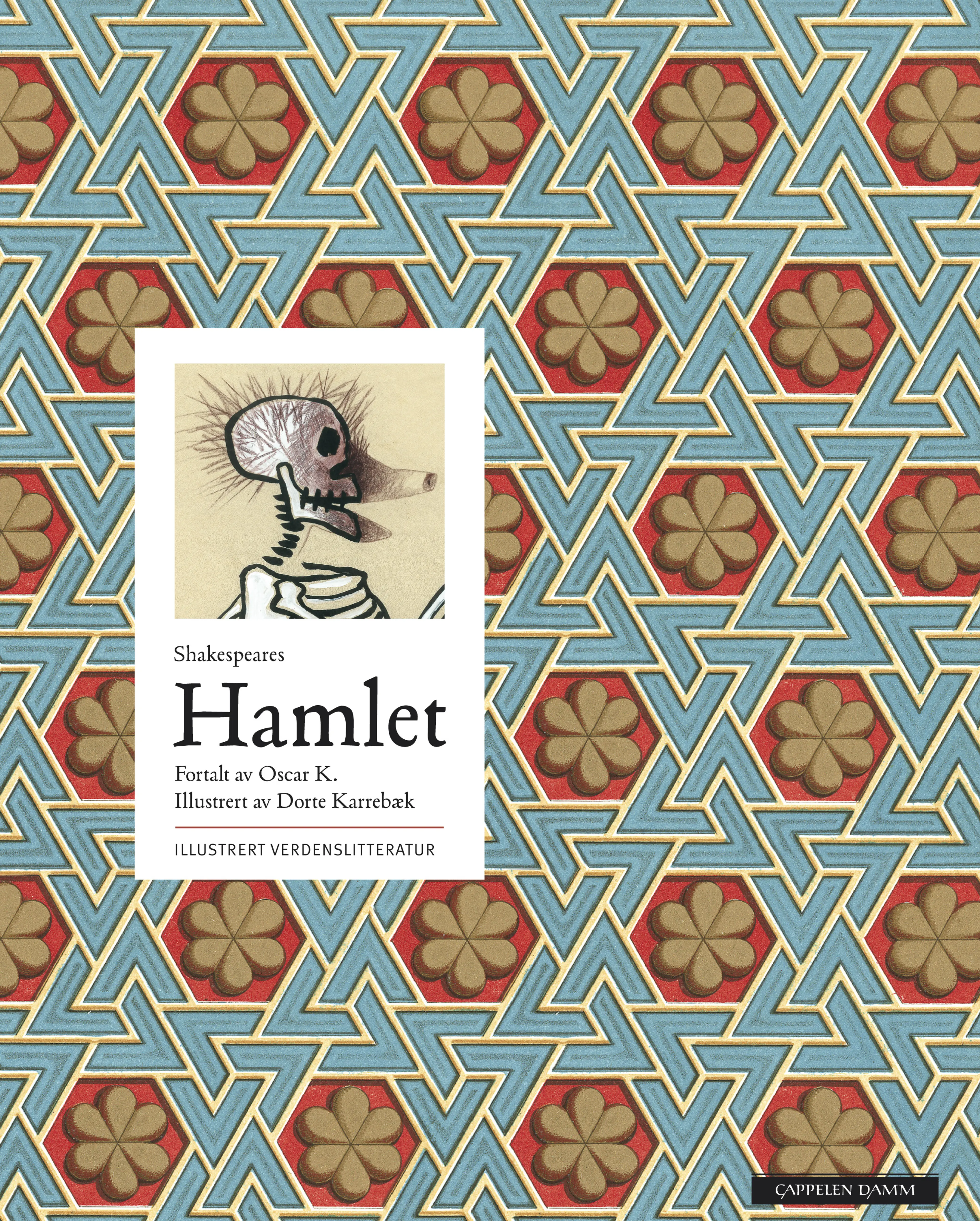 Omslag Shakespeares Hamlet av Oscar K og Dorte Karrebæk (Innbundet)