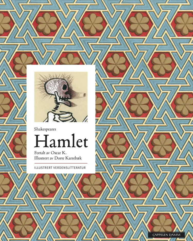 Omslag Shakespeares Hamlet av Oscar K og Dorte Karrebæk (Innbundet)