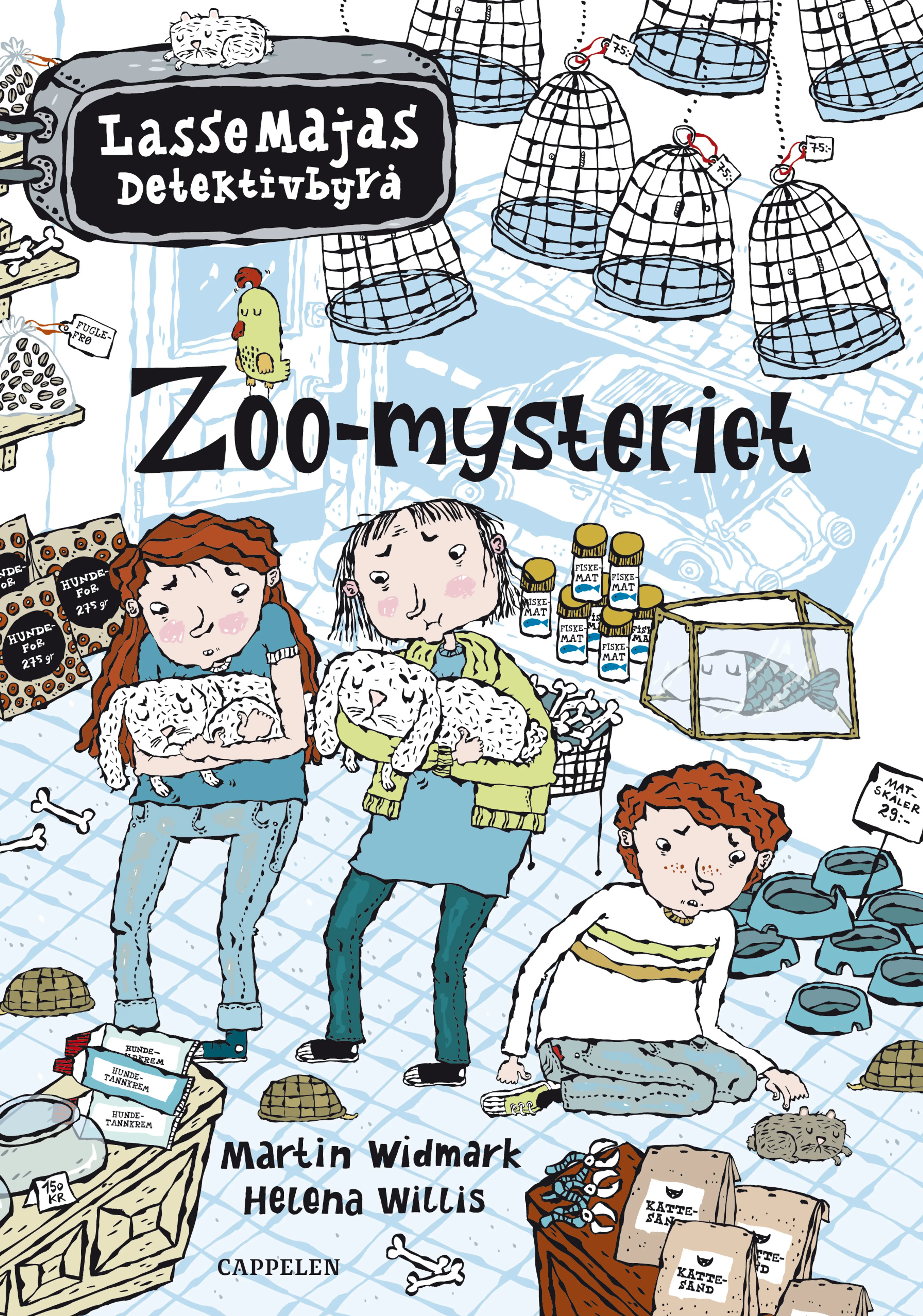 Omslag LasseMaja - Zoo-mysteriet av Martin Widmark (Innbundet)