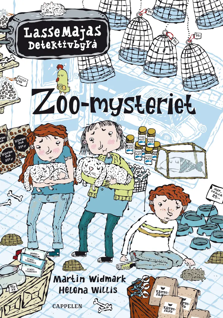 Omslag LasseMaja - Zoo-mysteriet av Martin Widmark (Innbundet)