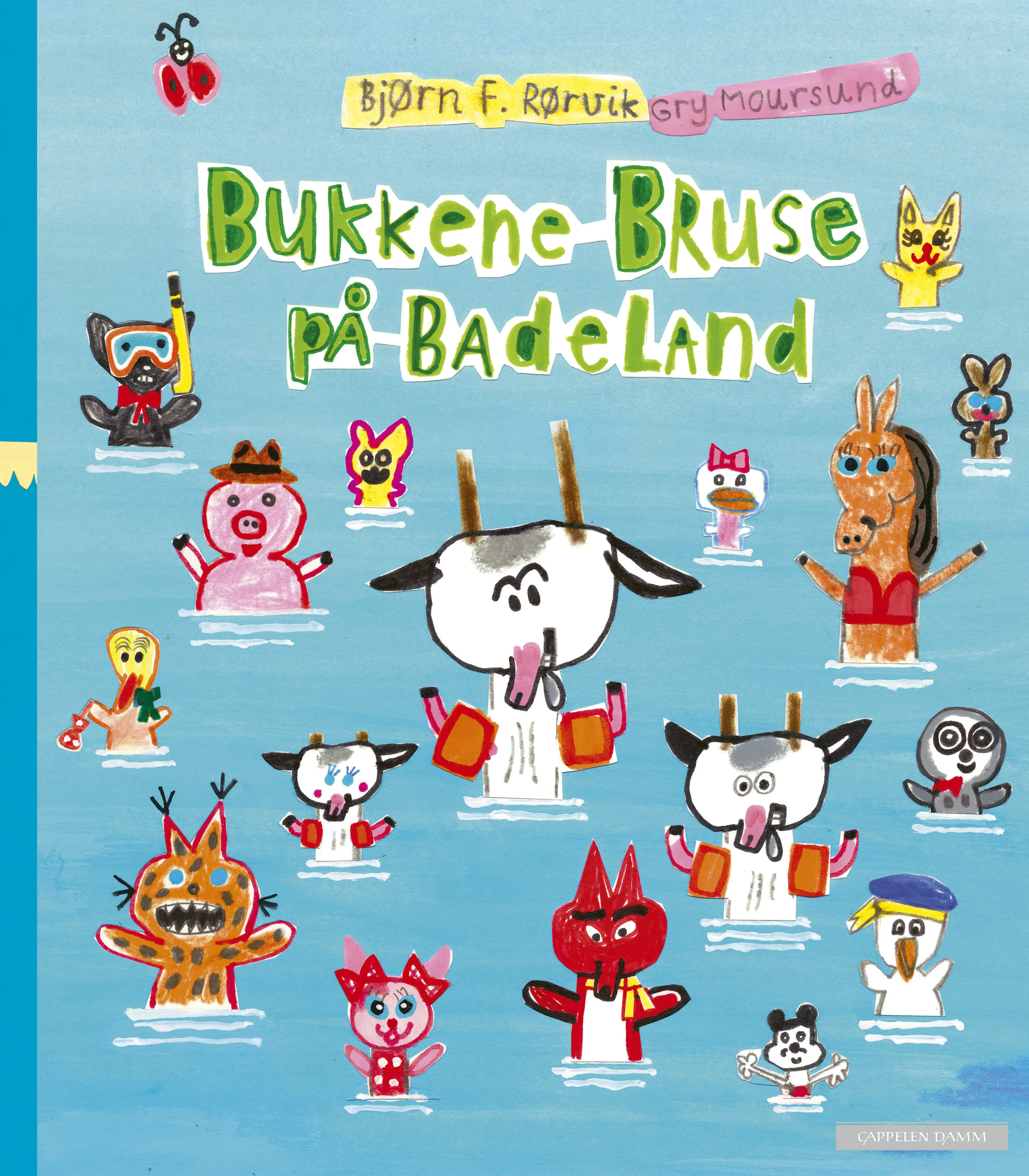 Omslag Bukkene Bruse på badeland av Bjørn F. Rørvik og Gry Moursund (Ebok)