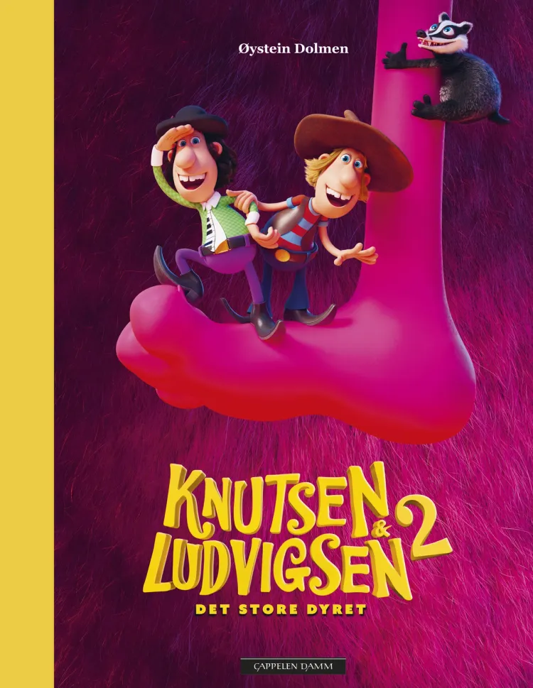 Omslag Knutsen og Ludvigsen og Det store dyret av Øystein Dolmen (Innbundet)