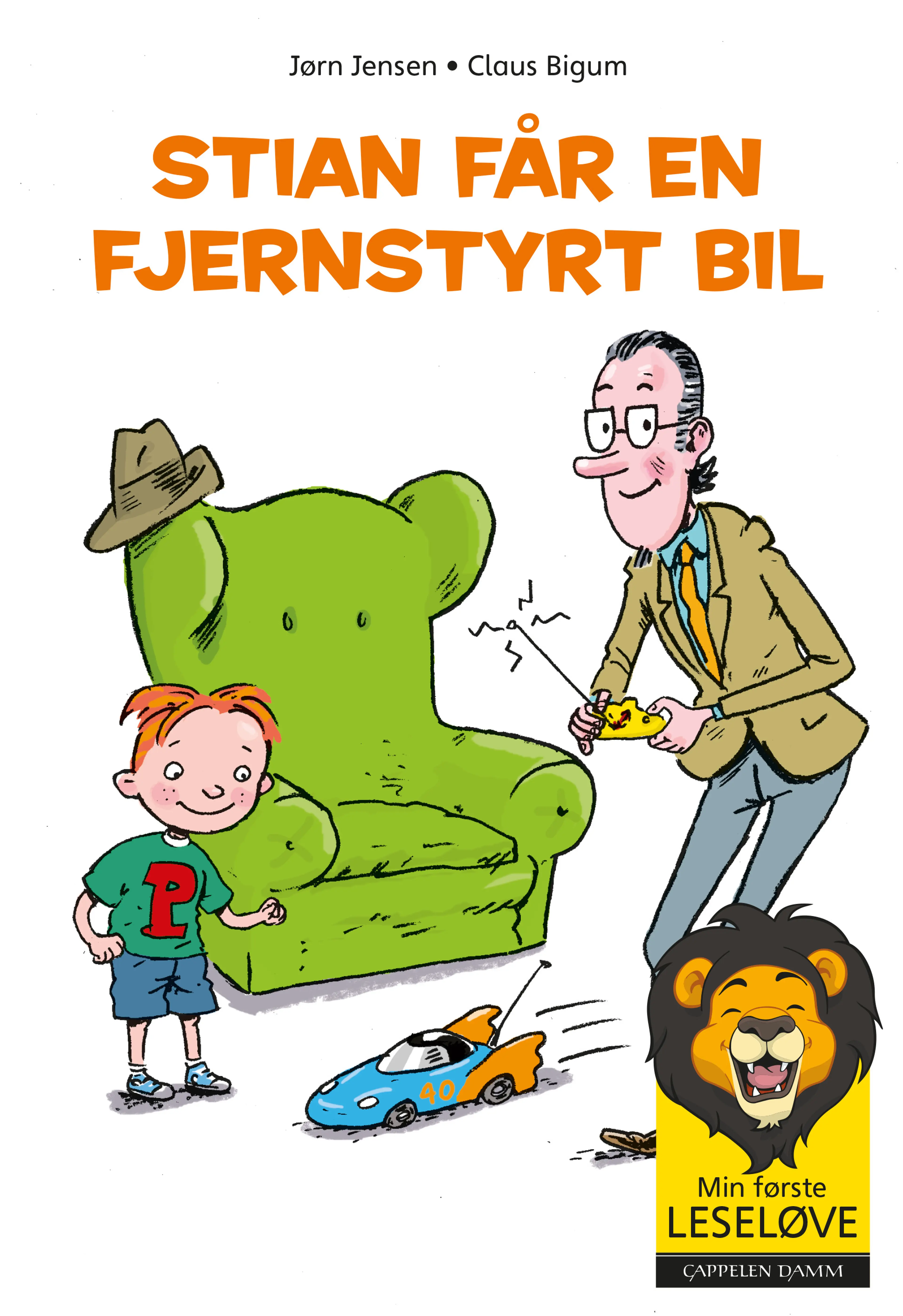 Omslag Min første leseløve - Stian får en fjernstyrt bil av Jørn Jensen (Innbundet)