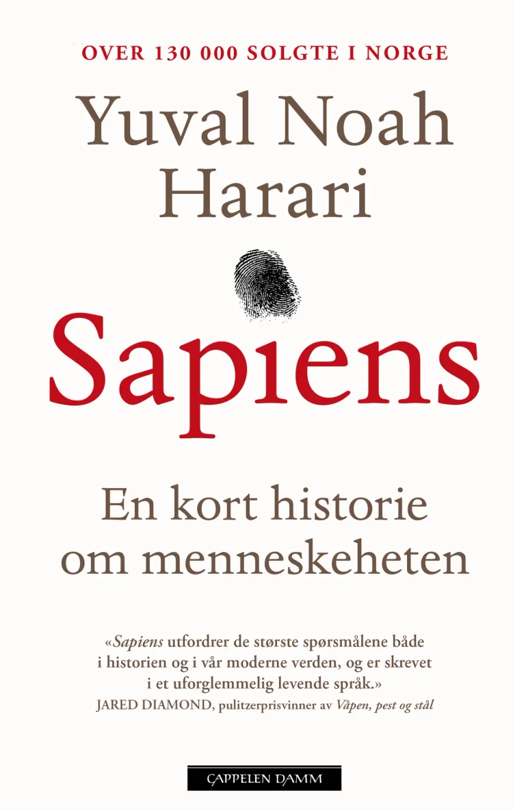 Omslag Sapiens av Yuval Noah Harari (Heftet)