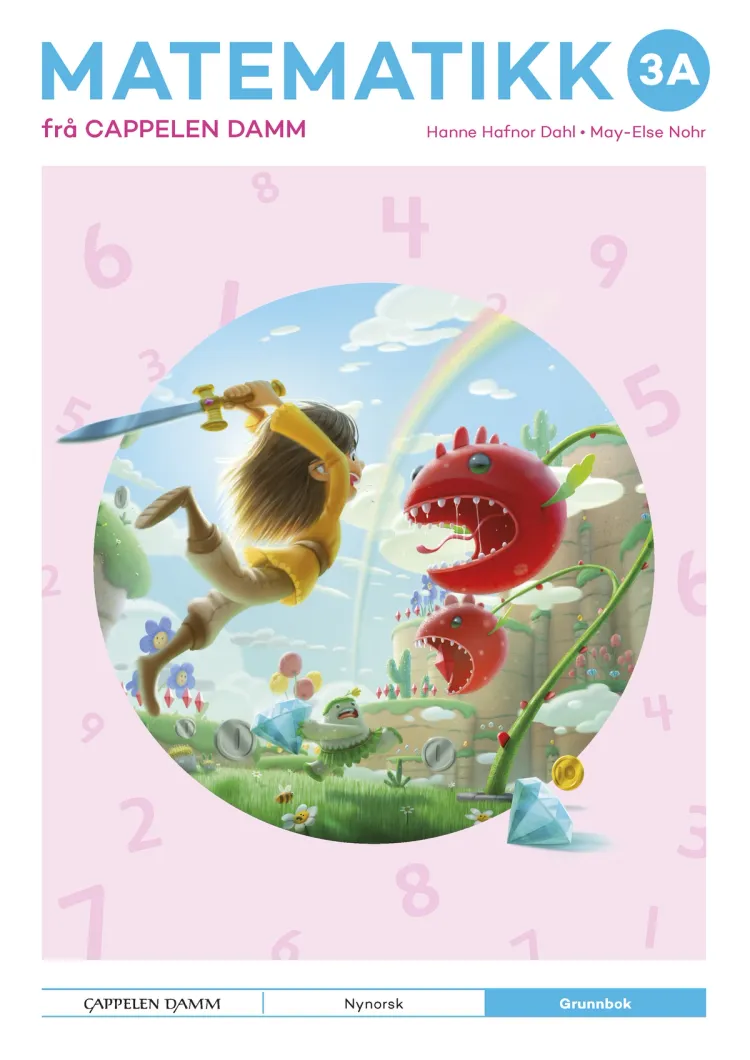 Omslag Matematikk 3A frå Cappelen Damm Grunnbok av Hanne Hafnor Dahl og May-Else Nohr (Heftet)
