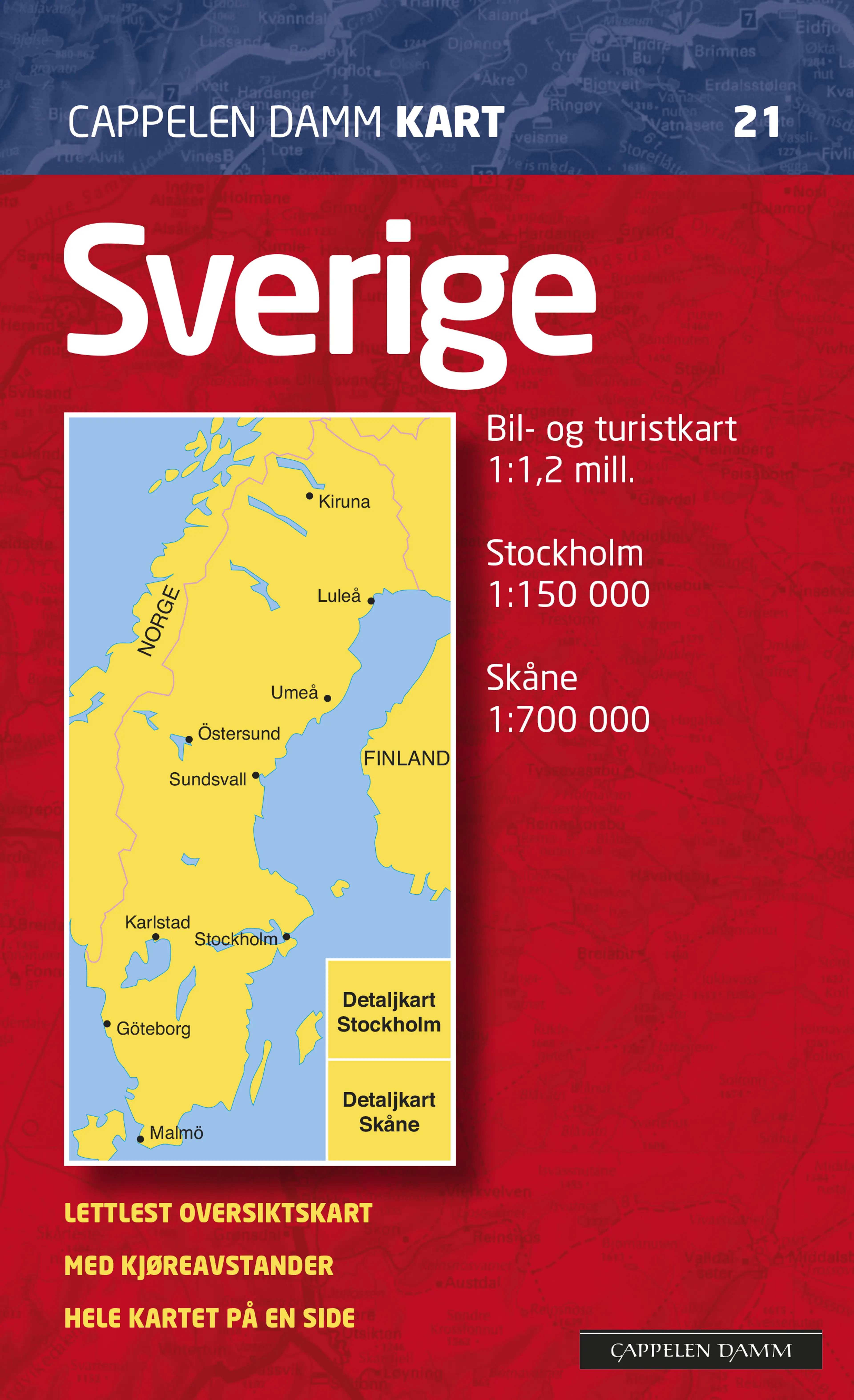 Omslag Sverige (CK 21) av KartCentrum (Kart)