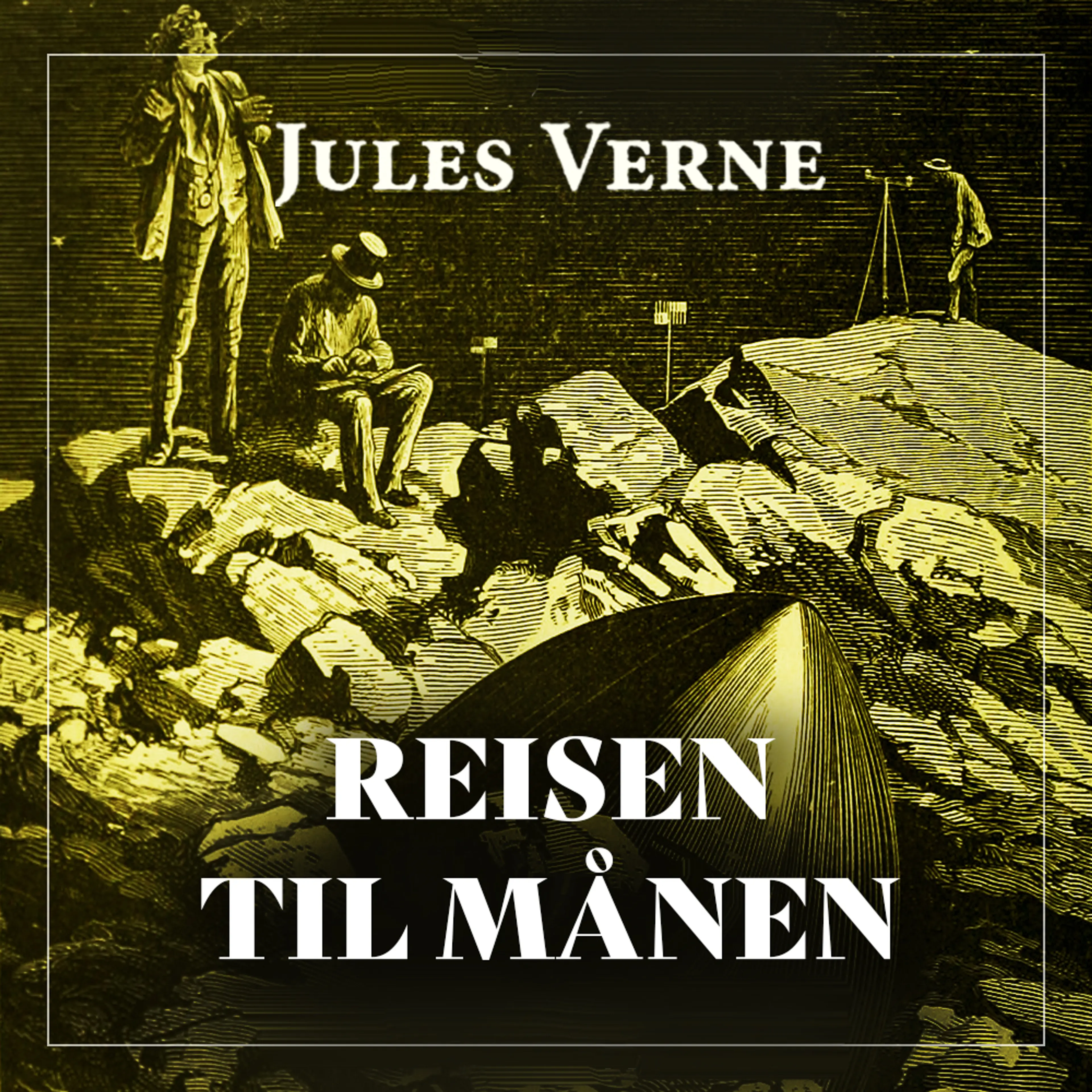 Omslag Reisen til månen av Jules Verne (Lydbok)