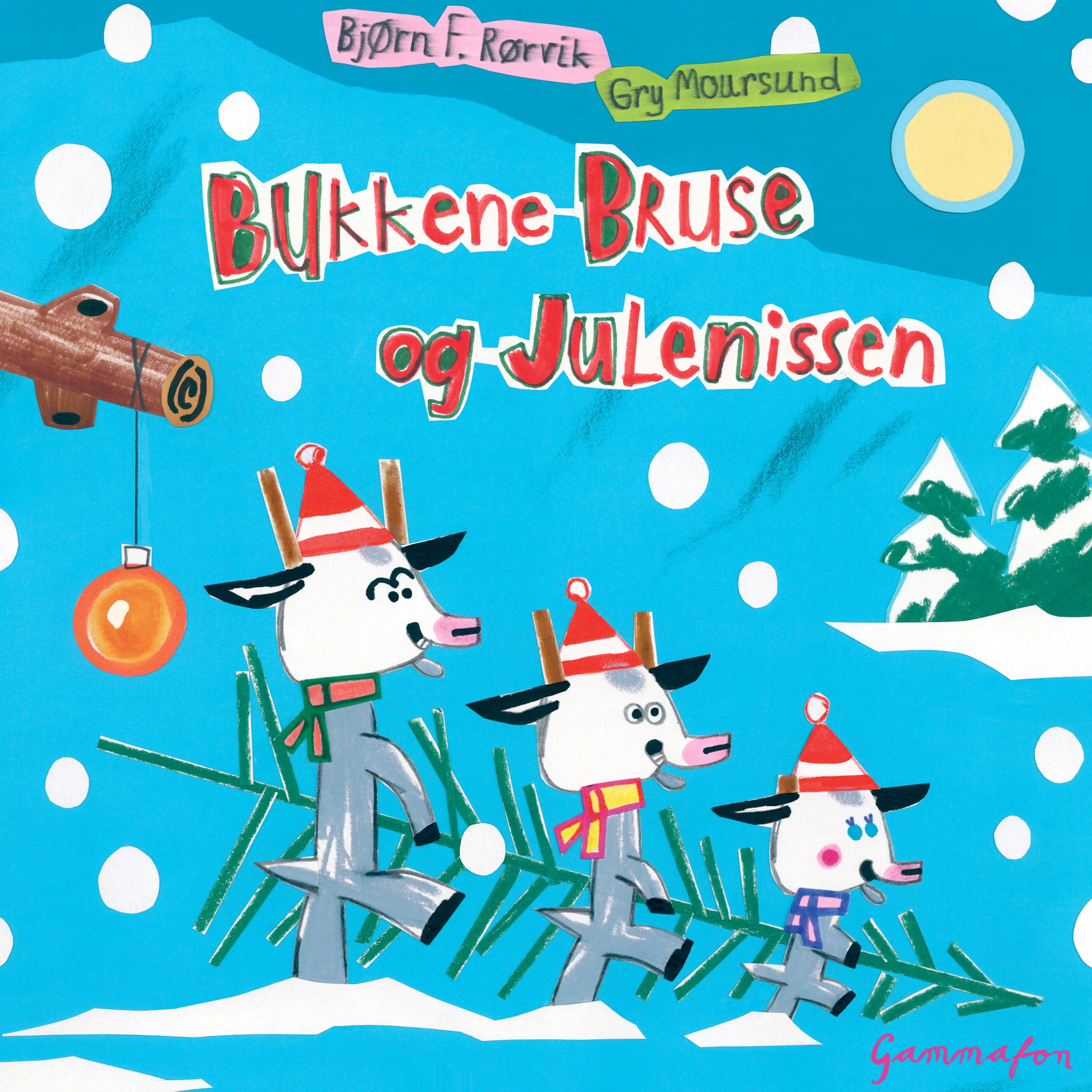 Omslag Bukkene Bruse og julenissen av Bjørn F. Rørvik (Lydbok)