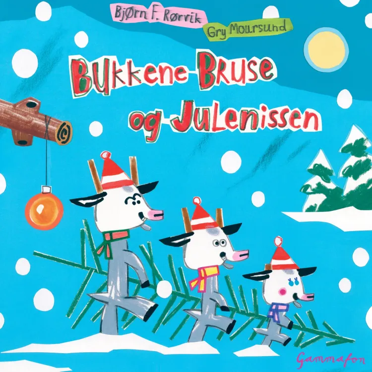 Omslag Bukkene Bruse og julenissen av Bjørn F. Rørvik (Lydbok)