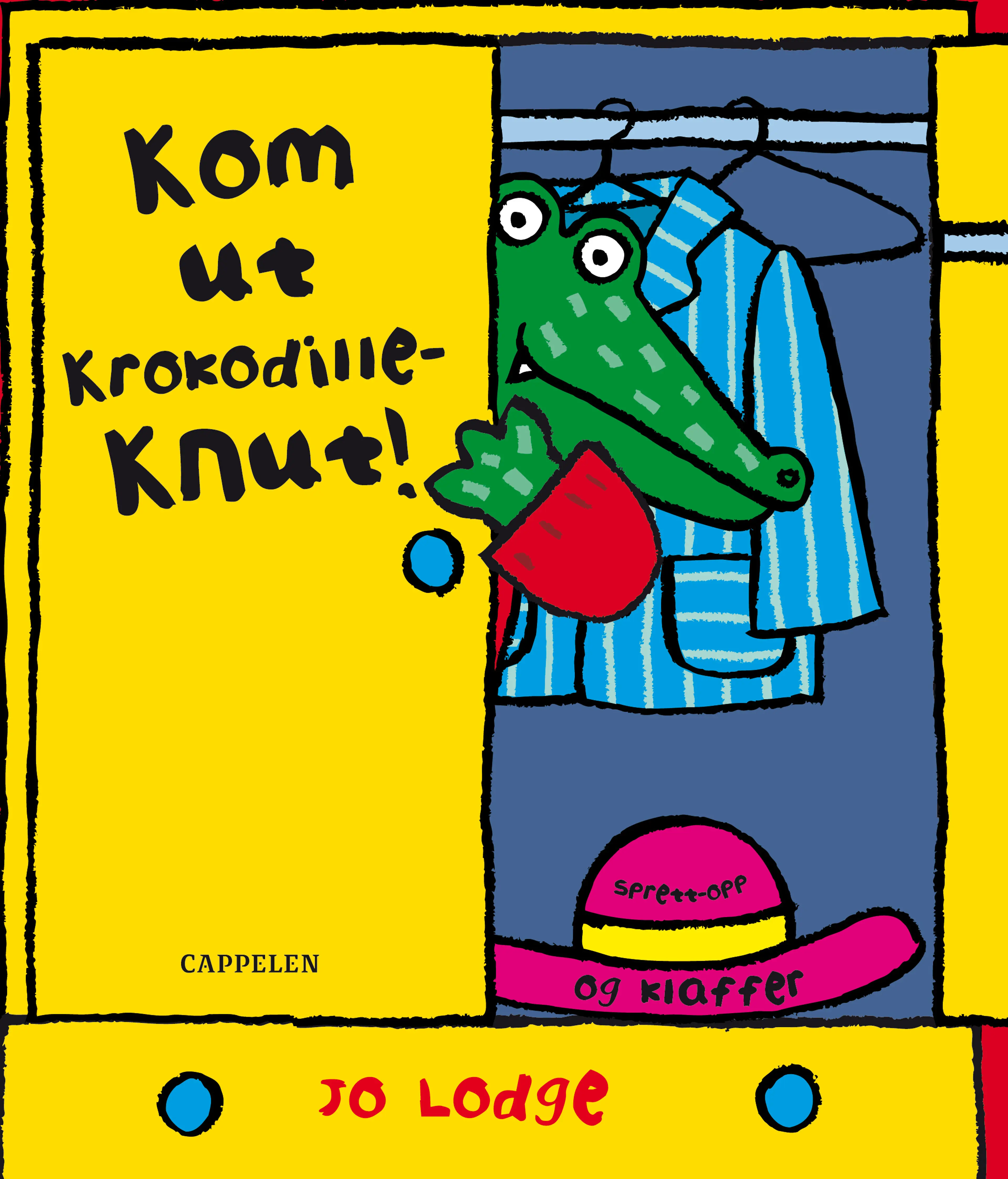 Omslag Kom ut Krokodille-Knut! av Jo Lodge (Innbundet)