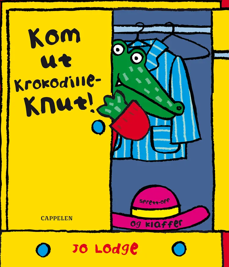 Omslag Kom ut Krokodille-Knut! av Jo Lodge (Innbundet)