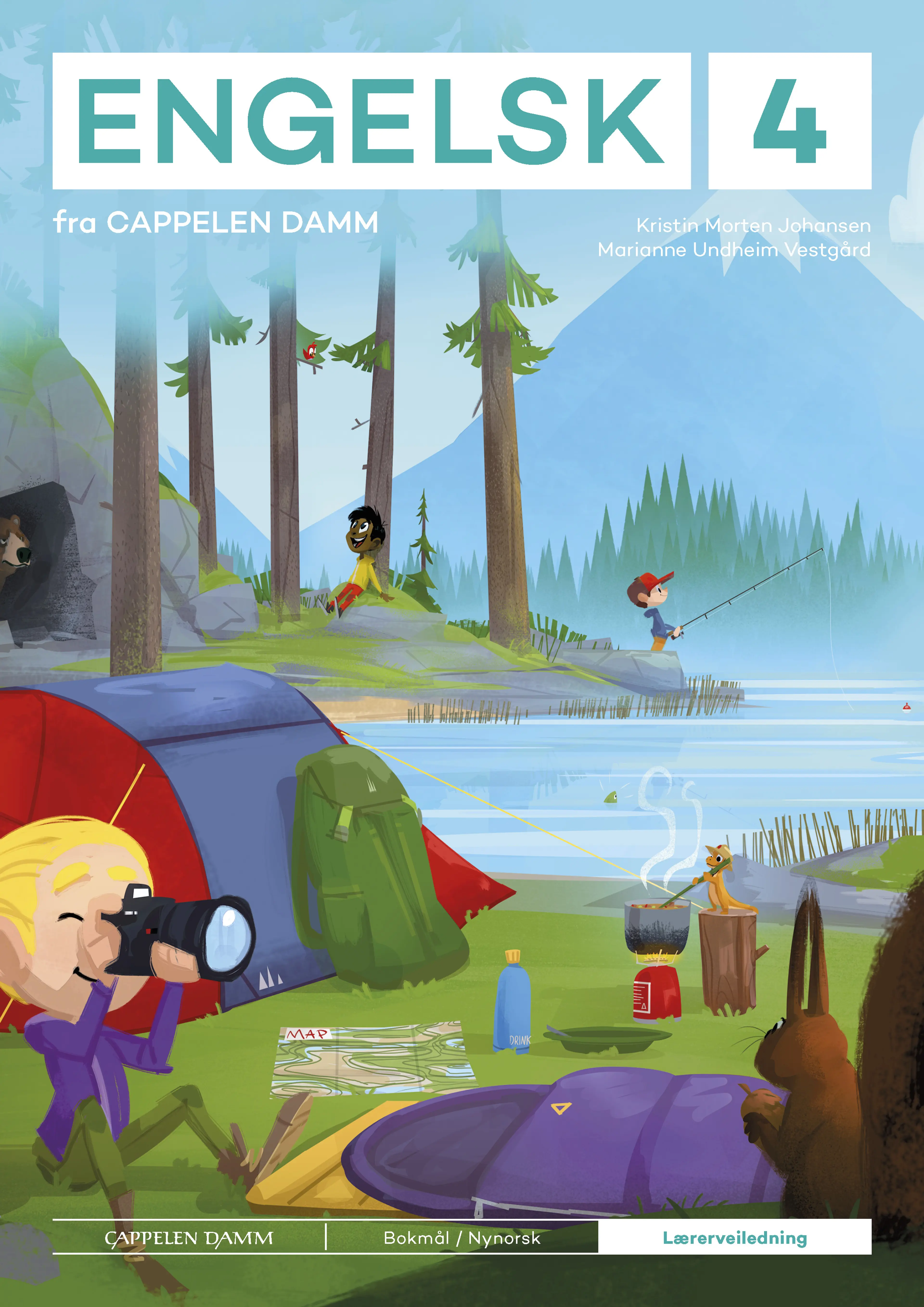 Omslag Engelsk 4 fra Cappelen Damm Lærerveiledning av Kristin Morten Johansen og Marianne Undheim Vestgård (Ukjent)