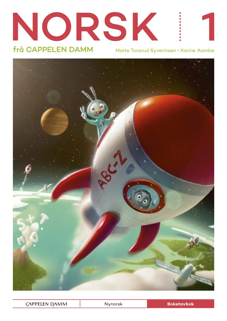 Omslag Norsk 1 frå Cappelen Damm Bokstavbok av Marte Tovsrud Syverinsen og Karine Aambø (Heftet)