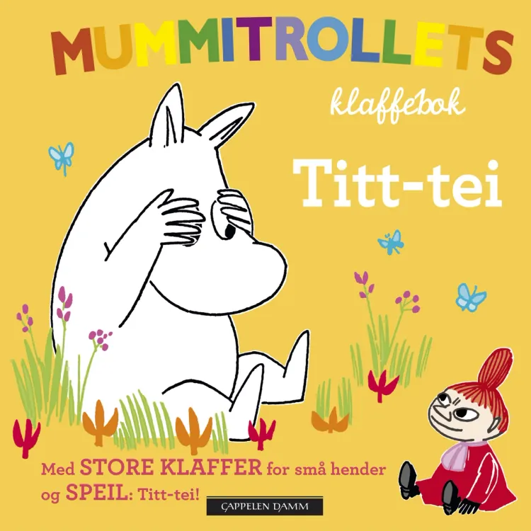 Omslag Mummitrollets klaffebok Titt-tei (Innbundet)